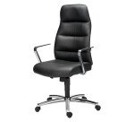 Fauteuil en cuir noir Chairman