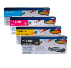 Brother TN-241 Pack toners originales negro + tricolor de alta capacidad (1 x 2500 + 3 x 1400)