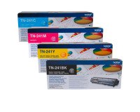 Brother TN241 pak 4 toners 1 zwarte + 3 kleuren voor laserprinter