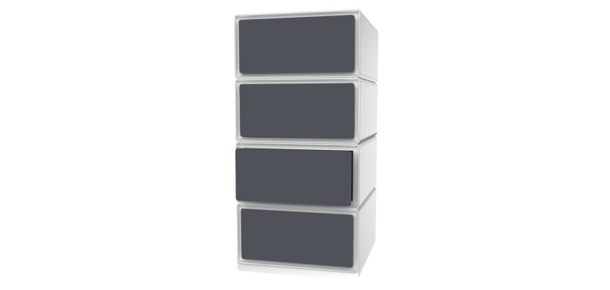 Cabinet easyBox 4 horizontal drawers