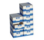 Boîte à archives A4 blanche-bleue avec tiroir - Lot de 10