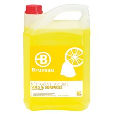 Pack 2 bidons de nettoyant sols et surfaces Bruneau citron 5 L + 1 offert