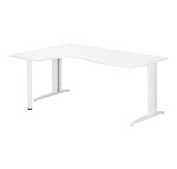 Bureau compact Excellens Métal Plus piètement L fixe ou réglable au montage