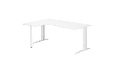 Bureau compact Excellens Métal Plus piètement L fixe ou réglable au montage