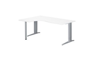 Bureau compact Excellens Métal Plus piètement L fixe ou réglable au montage