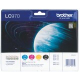 Pack van 4 cartridges Brother LC970 zwart + kleur