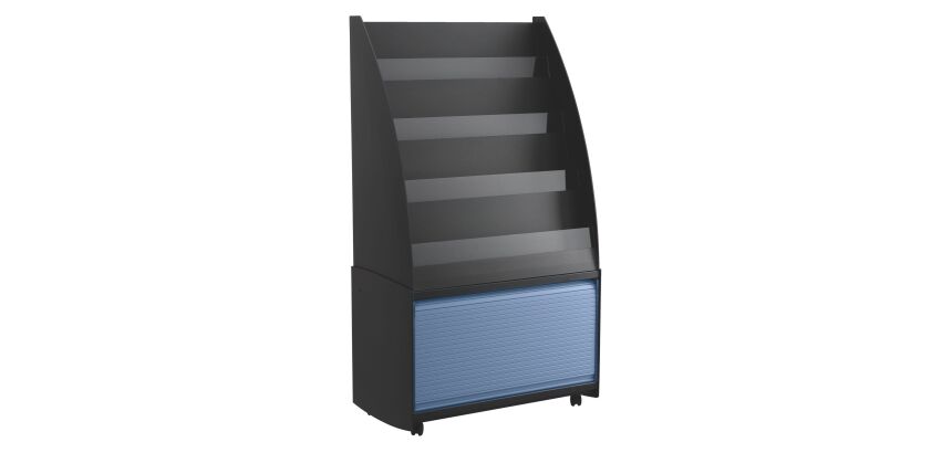 Présentoir de revues avec coffre