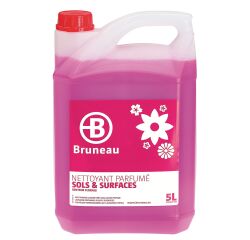 Pack 2 bidons de nettoyant sols et surfaces Bruneau floral 5 L + 1 offert