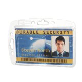 Badge rigide Durable sans pince clip 54 x 85 mm pour 1 carte - Boîte de 10
