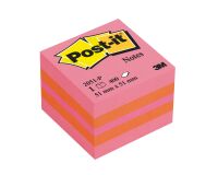 Bloc cube repositionnable couleur rose Post-it 51 x 51 mm - bloc de 400 feuilles