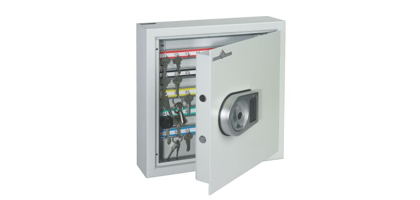 Armoire haute sécurité 60 clés Hartmann fermeture à serrure électronique gris clair