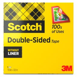 Ruban adhésif Scotch double face transparent - Largeur 19 mm x longueur 33 m