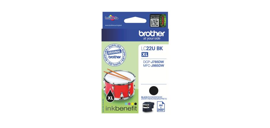 Cartouche Brother LC22U noire pour imprimante jet d'encre