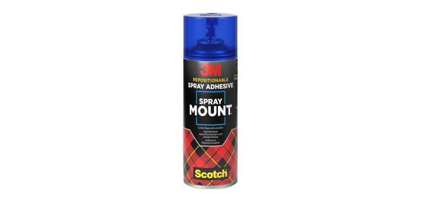 Aerosol glue Scotch display Spray Mount repositionable few hours