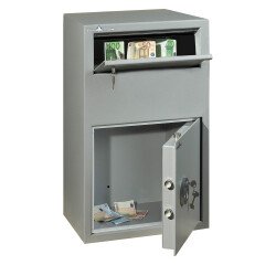 Safe for depositing funds with Hartmann 78-liter key lock trap