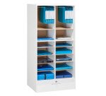 Clasificador de persianas madera, modelo doble. Alto 140 cm