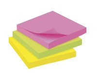 Pack de 12 notas reposicionables colores Bruneau 75 x 75 mm - Bloc de 100 hojas + 12 GRATIS 