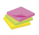 Pack de 12 notas reposicionables colores Bruneau 75 x 75 mm - Bloc de 100 hojas + 12 GRATIS 