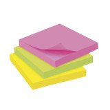 Block 100 repositionable notes Bruneau 76 x 76 mm assorted colours