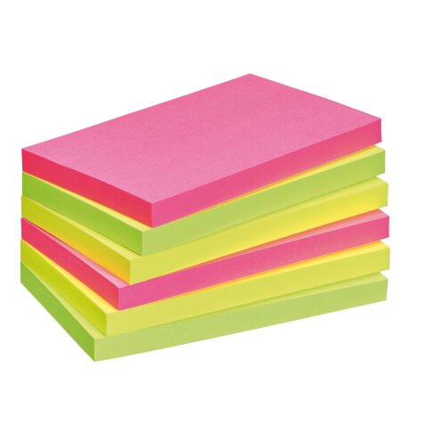 Notes repositionnables couleurs assorties Bruneau - bloc de 80 ou 100 feuilles