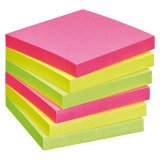 Notes repositionnables couleurs assorties Bruneau 75 x 75 mm - bloc de 100 feuilles