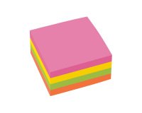 Cubo de notas adhesivas Bruneau colores neón 400 hojas