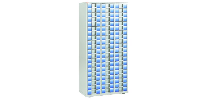 Armoire à tiroirs Panaclen H 189 cm équipée de 60 tiroirs 9 cm