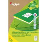 Étiquettes adresses recyclées 70 x 37 mm Agipa 101187 - Boîte de 2400