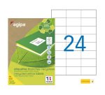 Box von 2400 recycleten Adressetiketten 70 x 37 mm Agipa 101187 weiß für Laser und Tintenstrahl