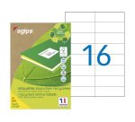 Box von 1600 recycleten Adressetiketten 105 x 37 mm Agipa 101190 weiß für laser und Tintenstrahl