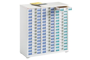 White filing cabinet Clen 3 columns 45 drawers 6 cm