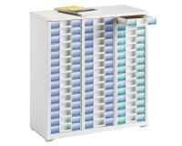 White filing cabinet Clen 3 columns 45 drawers 6 cm