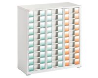 Weiße Fächerschrank Clen 3 Reihen 30 Schubladen 9 cm