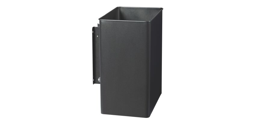 Outside waste bin 27 liters Rossignol rectangular tilting grey manganese