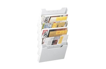 Expositor horizontal de pared de plástico de 6 compartimentos Exacompta