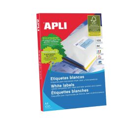Etiquetas para impresora 105 x 74 mm Apli 1279 - Caja 100 Hojas