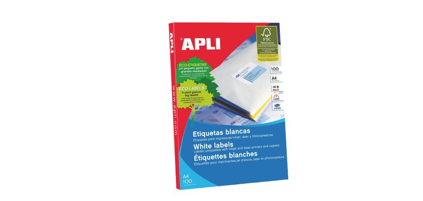 Etiquetas para impresora 48,5 x 25,4 mm Apli 1285 - Caja 100 Hojas