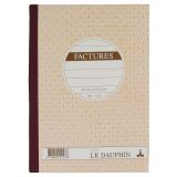 Cahier de facture Manifold Le Dauphin autocopiant 14,8 x 21 cm 50 pages triple exemplaires