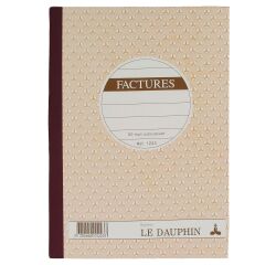 Cahier de facture Manifold Le Dauphin autocopiant 14,8 x 21 cm 50 pages triple exemplaires