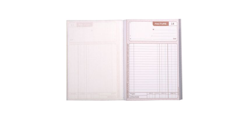 Cahier de facture Manifold Le Dauphin autocopiant 14,8 x 21 cm 50 pages double exemplaires