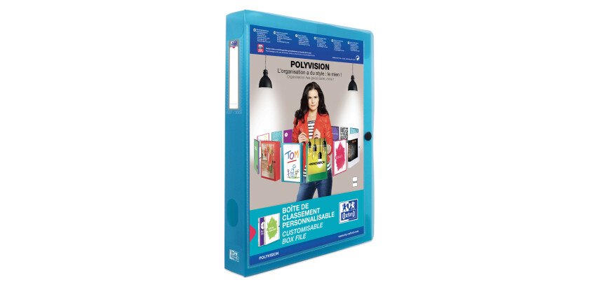 Box file, polypropylene, translucent, back 4 cm