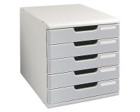 Schubladenbox mit 5 Schubladen ""Modulo"" - Grau