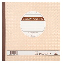 Cahier de commande Manifold Le Dauphin autocopiant 50 pages double exemplaires