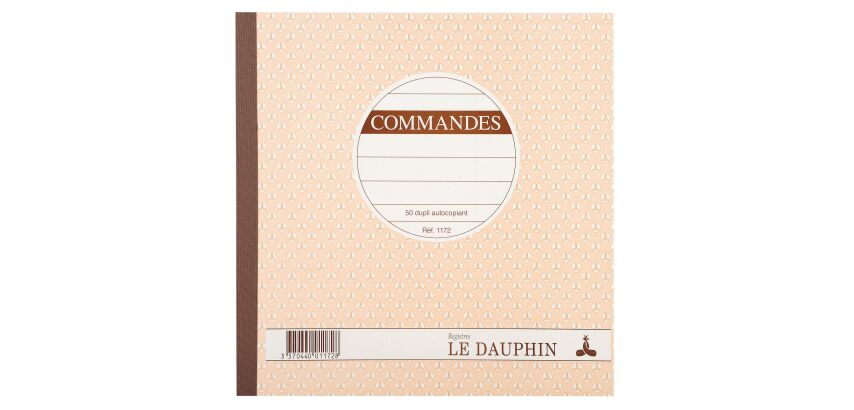 Cahier de commande Manifold Le Dauphin autocopiant 50 pages double exemplaires