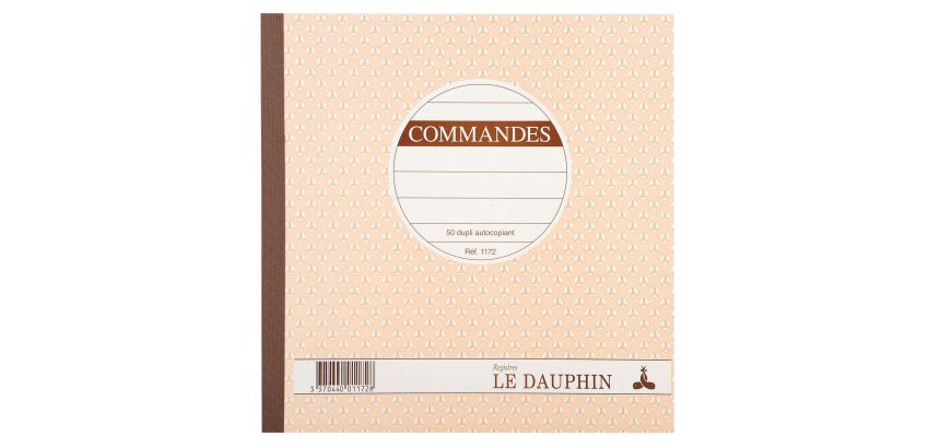 Cahier de Commande Manifold Le Dauphin autocopiant 50 pages double exemplaires