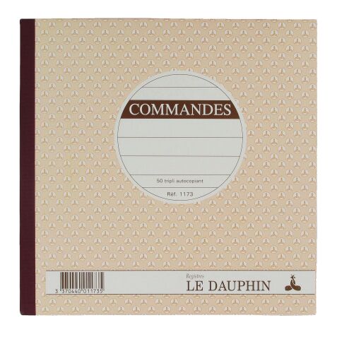 Manifold commande Le Dauphin autocopiant 21 x 21 cm 50 pages triple exemplaires