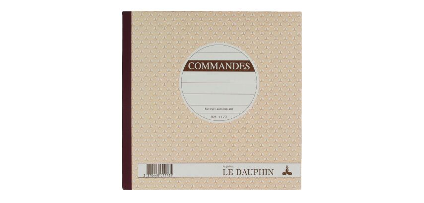 Manifold commande Le Dauphin autocopiant 21 x 21 cm 50 pages triple exemplaires