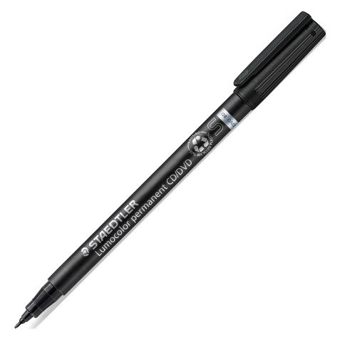 Permanentfilzstift Staedtler Lumocolor 310 CD/DVD mit Kappe, Spitze 0,4 mm, schwarz