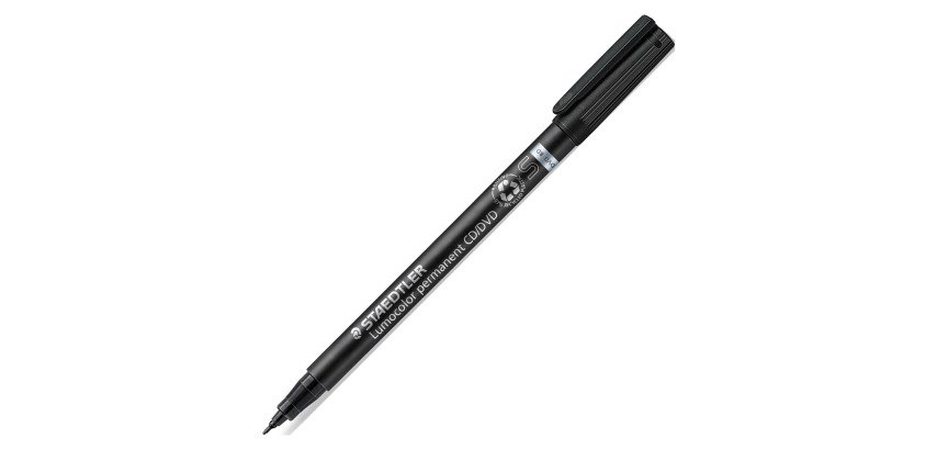 Feutre permanent Staedtler Lumocolor 310 CD/DVD à capuchon pointe 0,4 mm noir