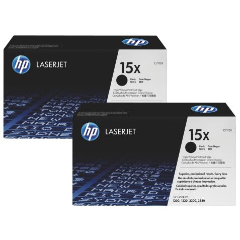 Pack of 2 toners HP 15X black